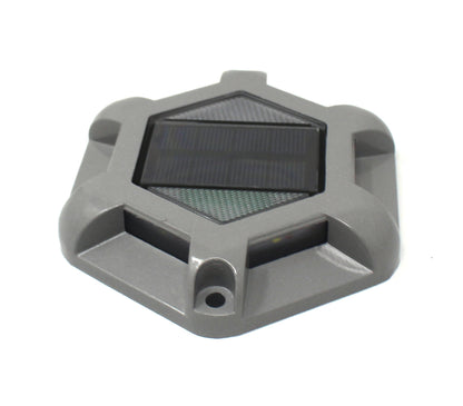Flat Dock Piling Cap w/ Outdoor Waterproof Solar LED White Light | Black or White Caps 8" to 12"