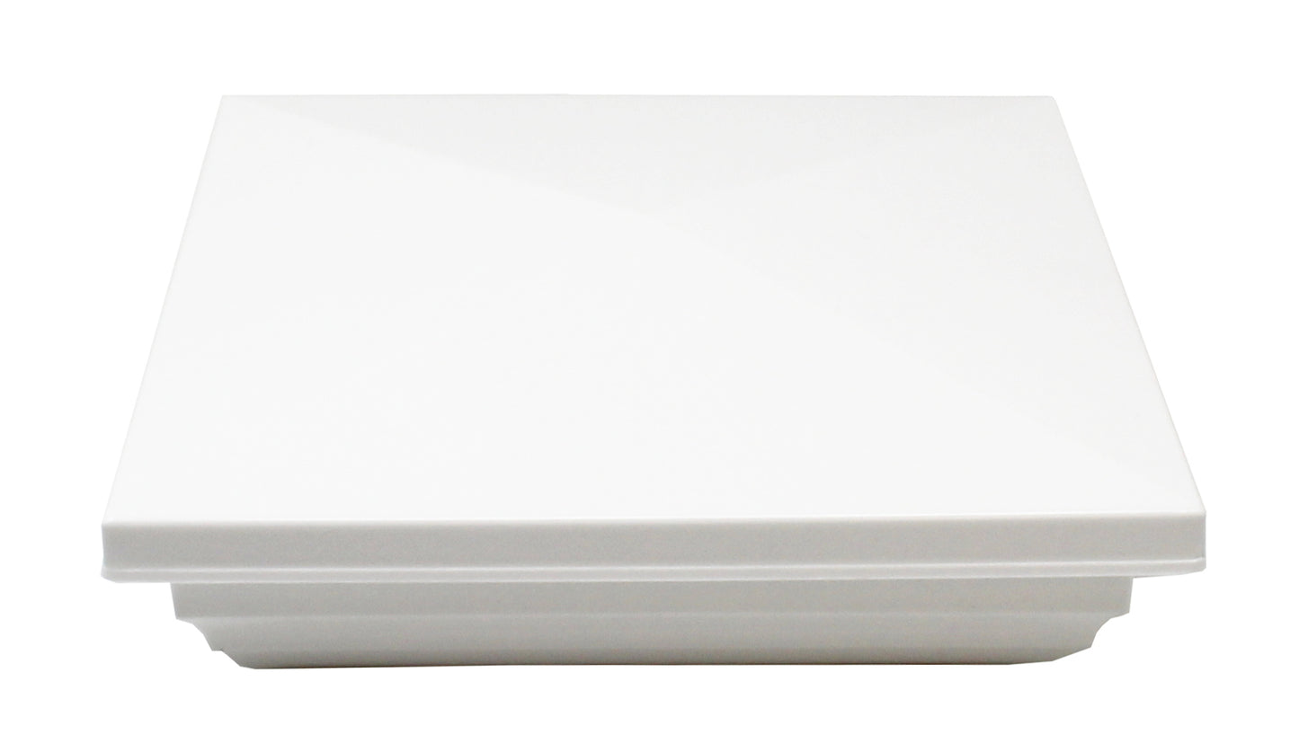 Plastic 4" Classic New England Style Vinyl Fence Post Caps, 4"x 4" Post Cap for Vinyl Fence Post, Black or White