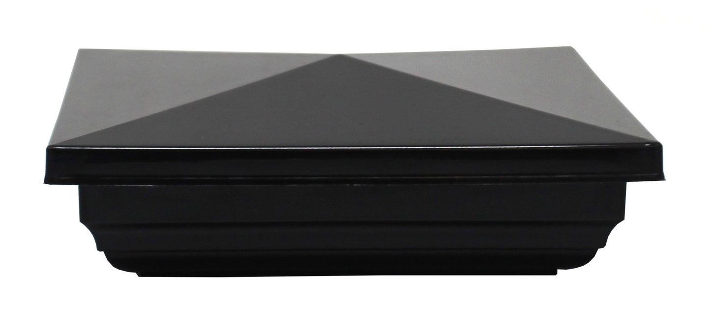 Plastic 4" Classic New England Style Vinyl Fence Post Caps, 4"x 4" Post Cap for Vinyl Fence Post, Black or White