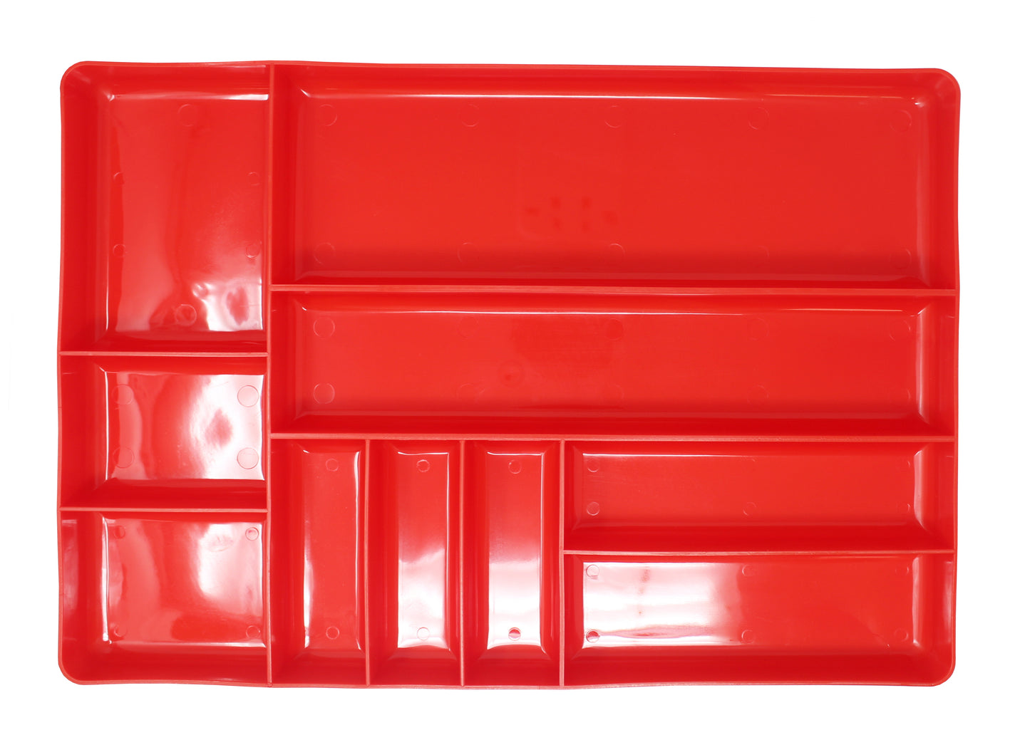 Black & Red Stackable Lightweight 10 Compartment Organizer Tray Kit- Heavy-Duty