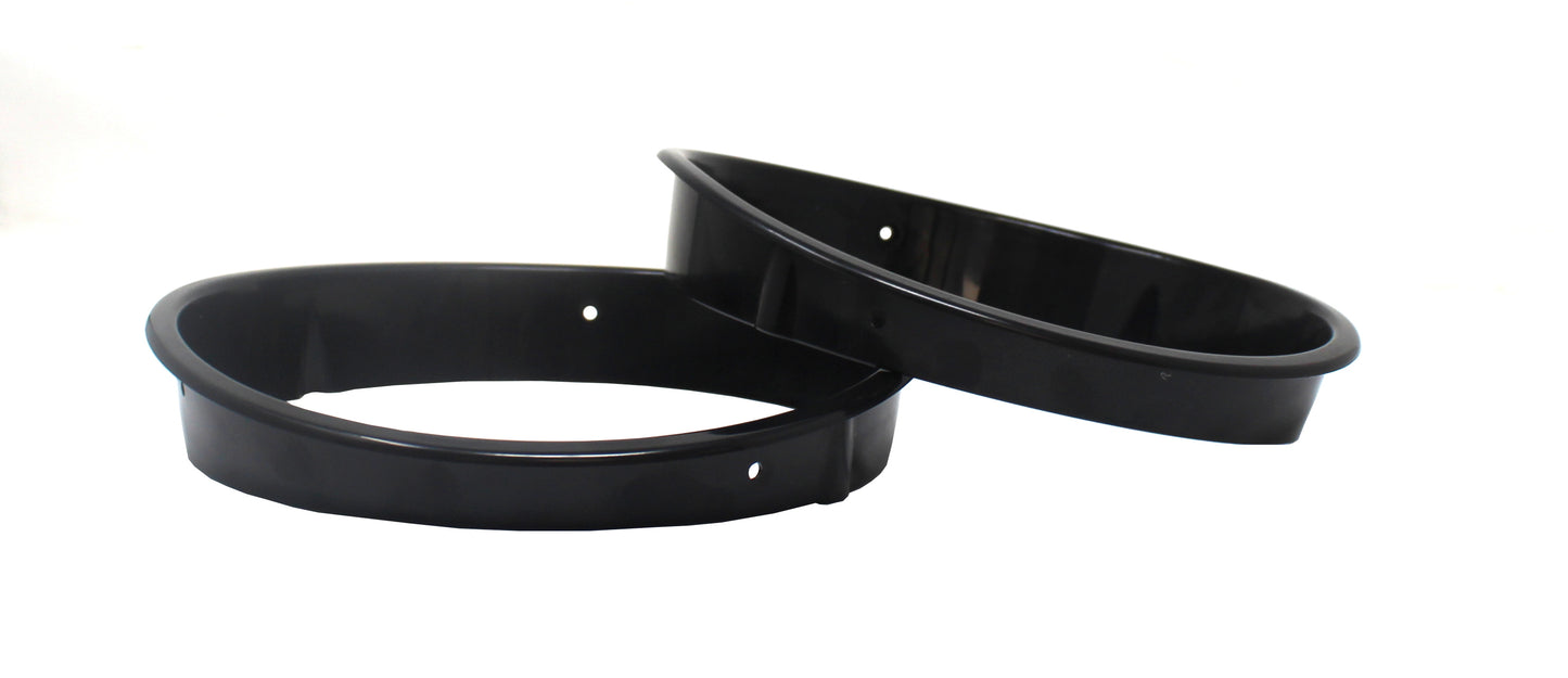 Black Headlight Bezel Cover Set for Jeep Wrangler TJ 1997-2006 Headlamp Insert Cover Trim