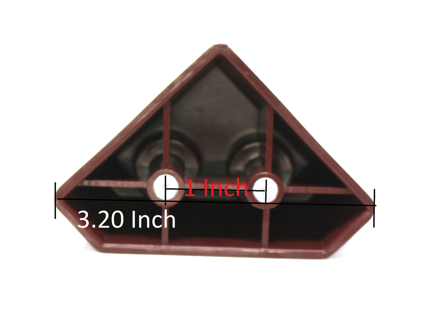 4 Pack Of Brown Plastic Furniture Triangle Corner Legs - Sofa Couch Chair