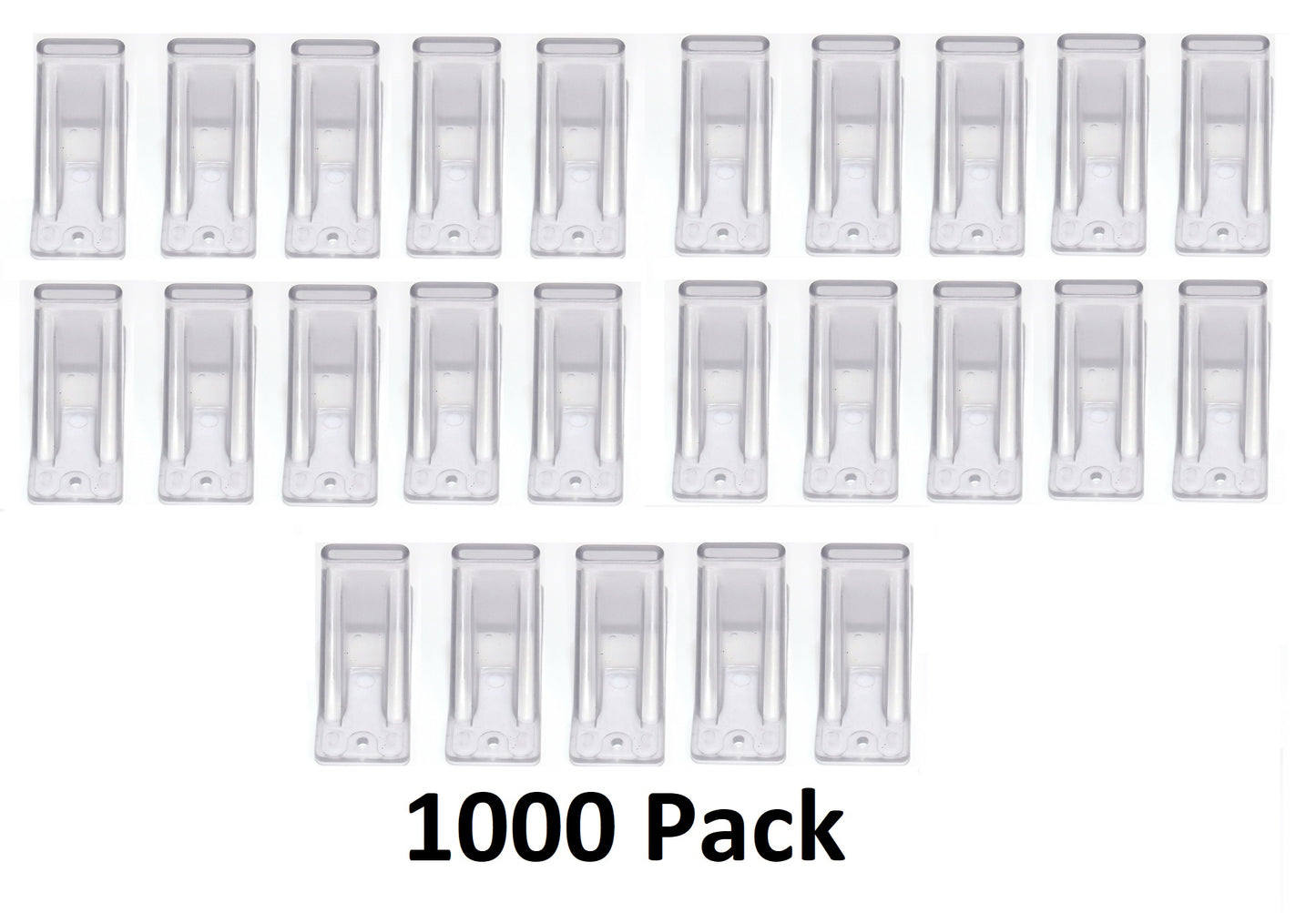 Clear Plastic Mini Roof Snow and Ice Guard - Multi-Quantity Pack | Prevent Sliding Snow Stop Buildup