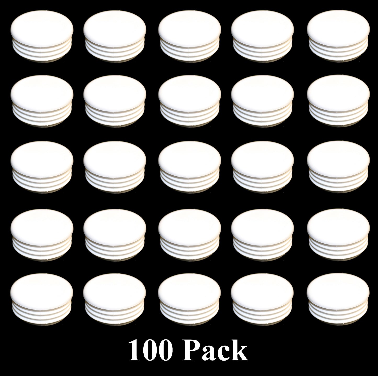 Tubing Caps 1.5" Round White Plastic Tubing Hole Plug End Cap, 1-1/2 OD Tube Pipe Cover Plug