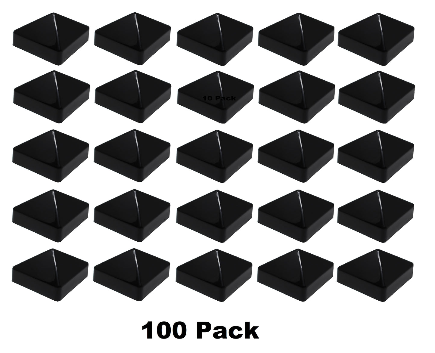 6x6 (5-7/8" x 5-7/8") Square Pyramid Style Cap Boat Dock Pylon Piling Cap Cover BLACK OR WHITE