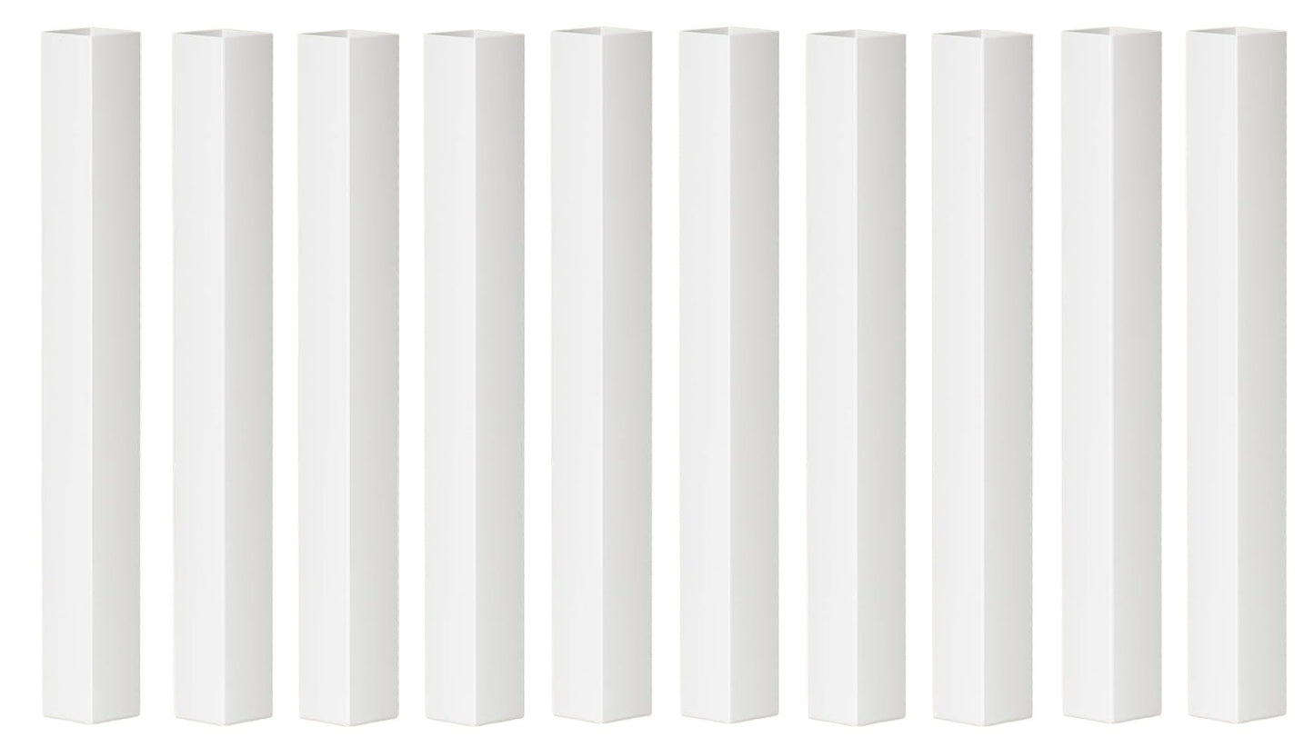 4x4 White Vinyl Post Sleeve Cover Jacket for 4x4x Posts, Decks, Patios, Porches or Mailbox Posts