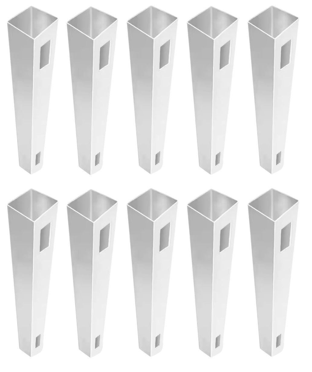 5"x5"x8' White Vinyl Routed End Fence Posts for 6ft Vinyl Privacy Fence (5" W x 96"H)
