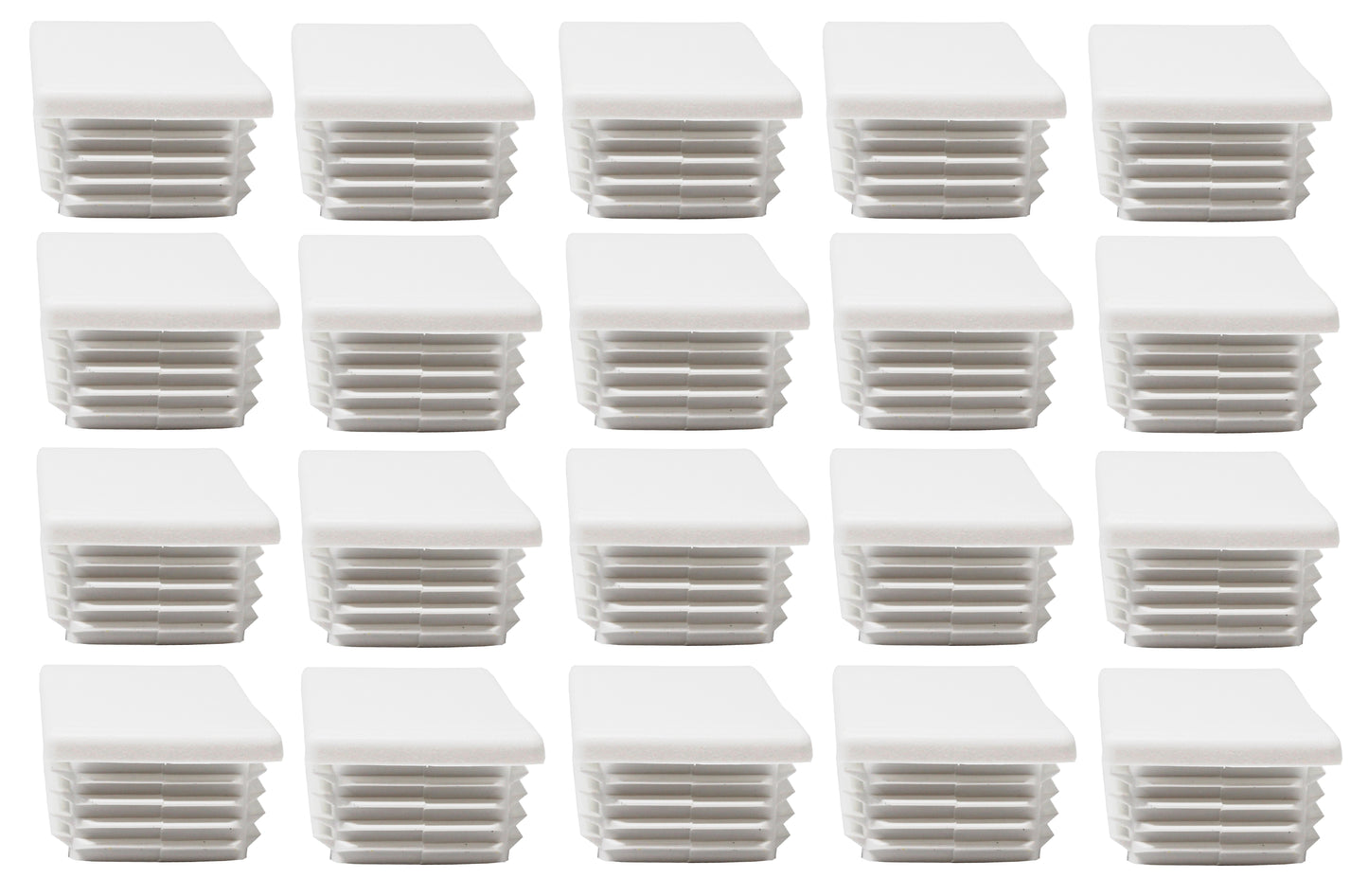 White Plastic 2"x3" Rectangle Tubing End Cap Plug Insert, Finishing Plug, Pipe End Cap