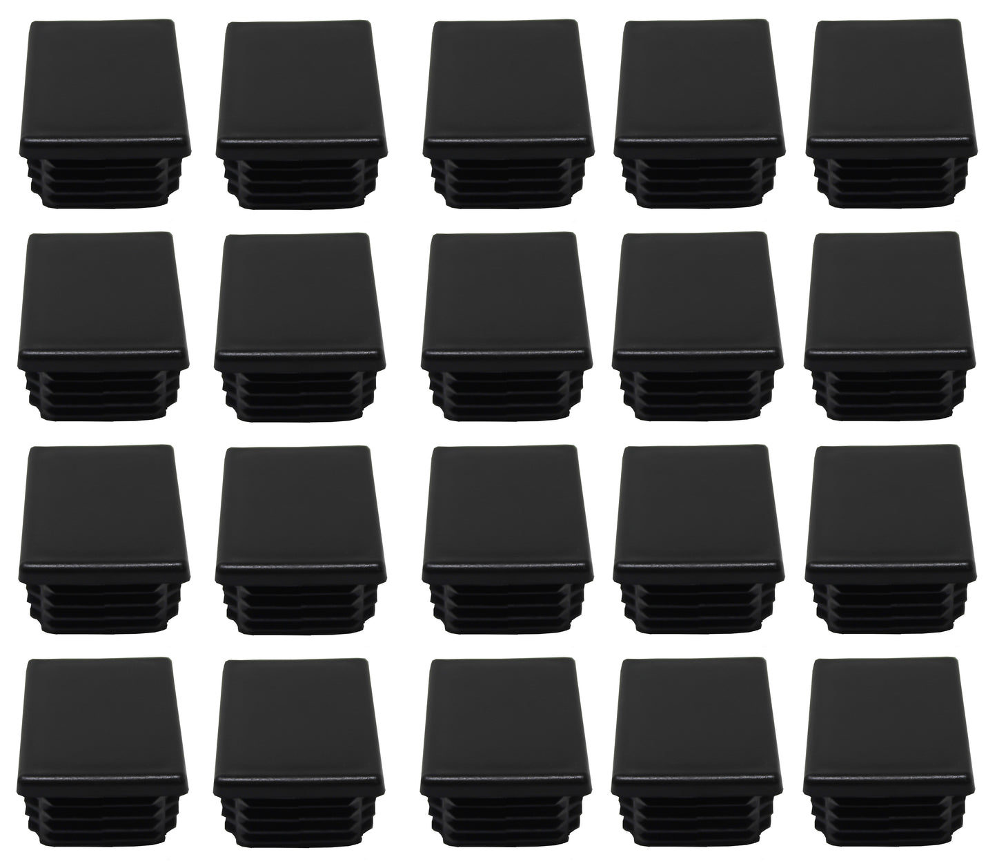 Black Plastic 2"x3" Rectangle Tubing End Cap Plug Insert, Finishing Plug, Pipe End Cap