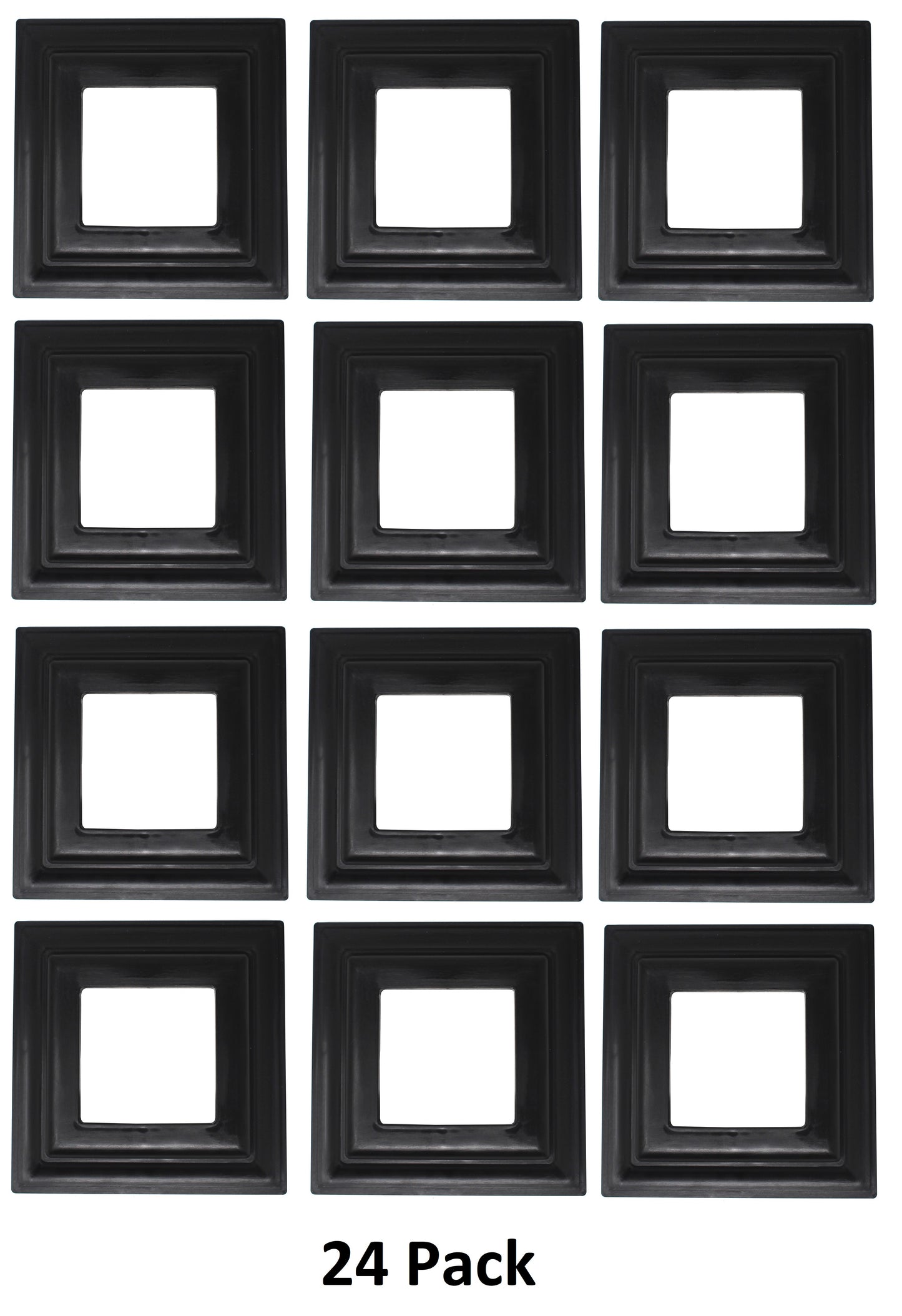 Post Trim Ring 3x3 Black Plastic Column Post Base Trim Ring for Columns/Posts on Decks, Porches