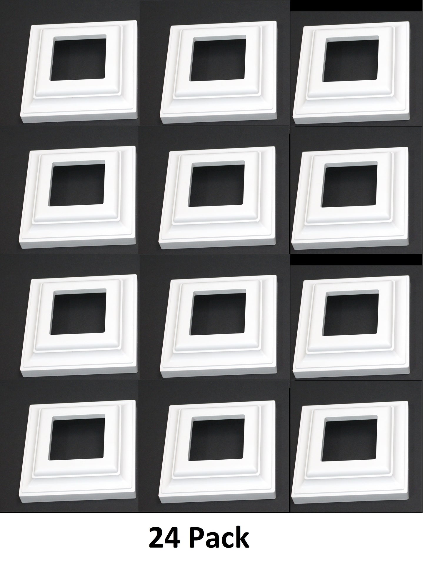 Post Trim Ring 3x3 White Plastic Column Post Base Trim Ring for Columns/Posts on Decks, Porches