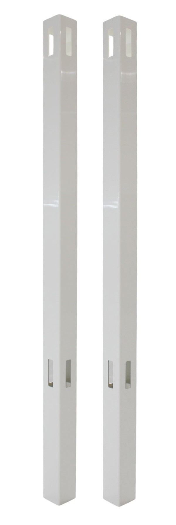 5"x5"x8' White Vinyl Routed 3 Way T Fence Posts for 6ft Vinyl Privacy Fence (5" W x 96"H)