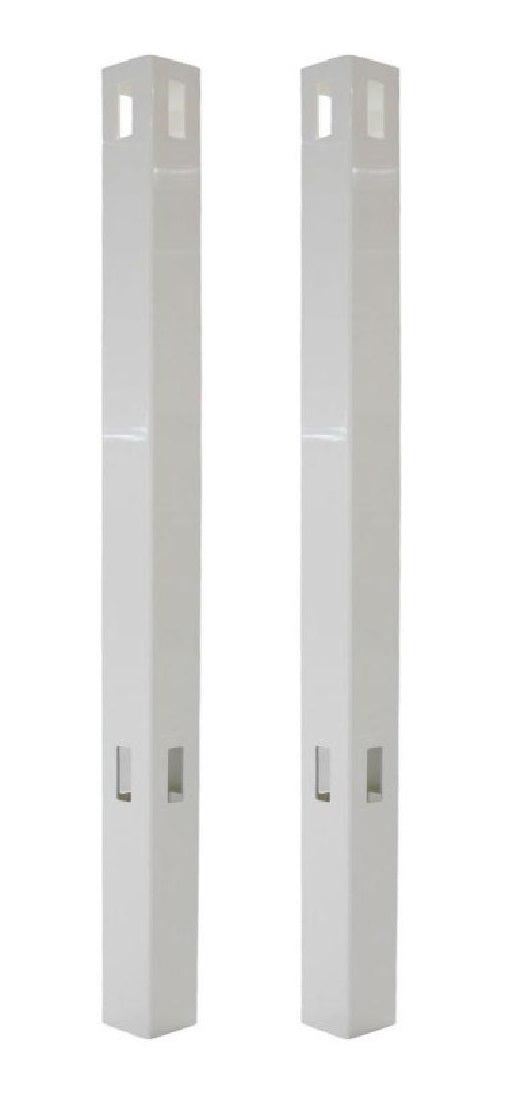 5"x5"x8' White Vinyl Routed 4 Way X Fence Posts for 6ft Vinyl Privacy Fence (5" W x 96"H)
