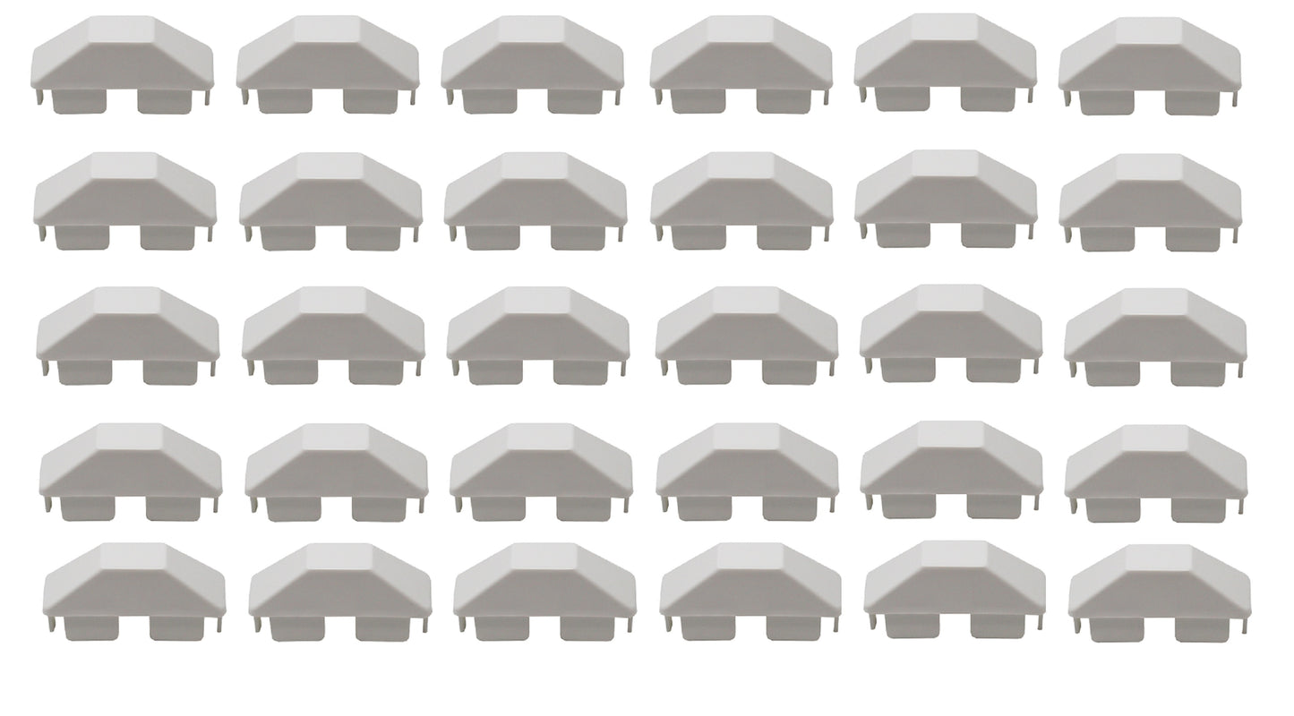 JSP Manufacturing Plastic 7/8"x 3" Dog Ear Style Vinyl Fencing End Caps