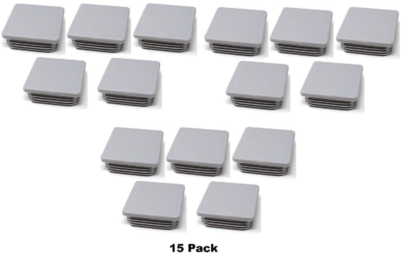 3" Square Grey Tubing Caps Plastic end caps for square tubing 3x3 8-14 Plug tube end caps