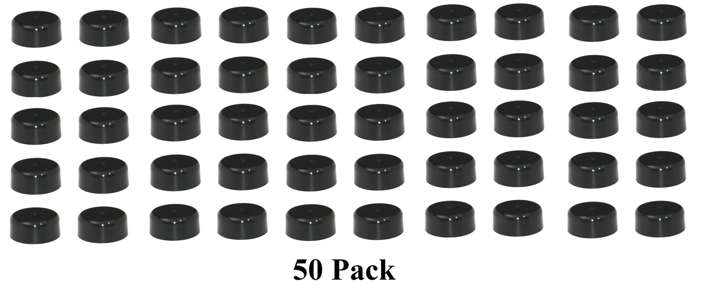 3.5" Round Black Fence Post Caps Plastic (3 1/2")- Round Log Rail Post Caps for Pressure Treated Wood