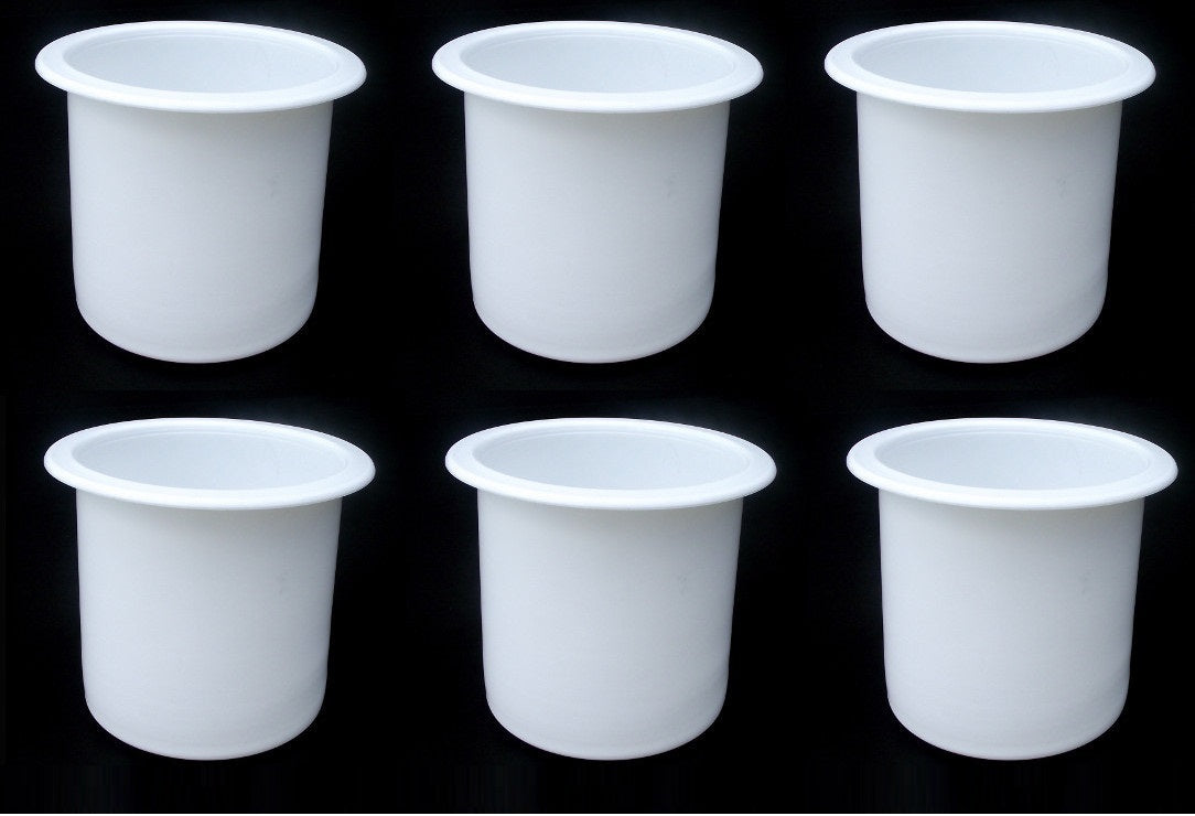 White Plastic Cup Holders For Boat Car Bar Tables RV Car Truck Inserts Poker Table Dropin 2 7/8