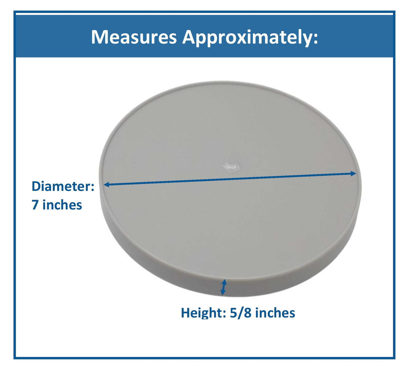7-inch Grey Plastic Meter Hub Closing Plate Cover