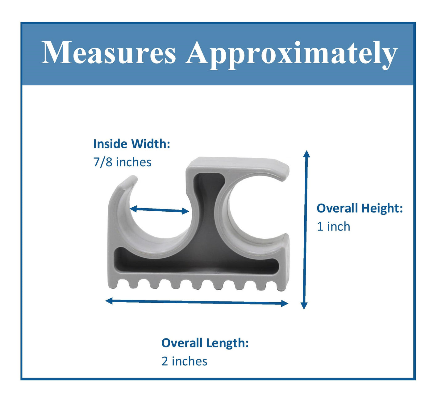 Bimini Top Boat Pole Clips Holder for 7/8-inch Bimini Top Poles
