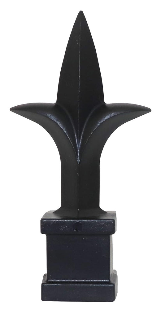 Black Plastic 5/8" Trident Spear Finial Fence Topper for Wrought Iron Picket Fence 0.625" posts