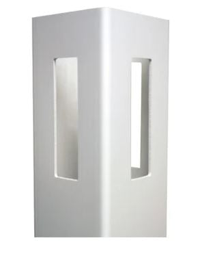 4"x4"x6' White Vinyl Routed 3 Way T Fence Posts for 6ft Vinyl Picket Fence (4" W x 72"H)