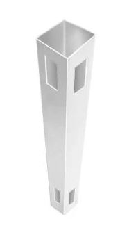 5"x5"x6' White Vinyl Routed Corner Fence Posts for 6ft Vinyl Privacy Fence (5" W x 72"H)