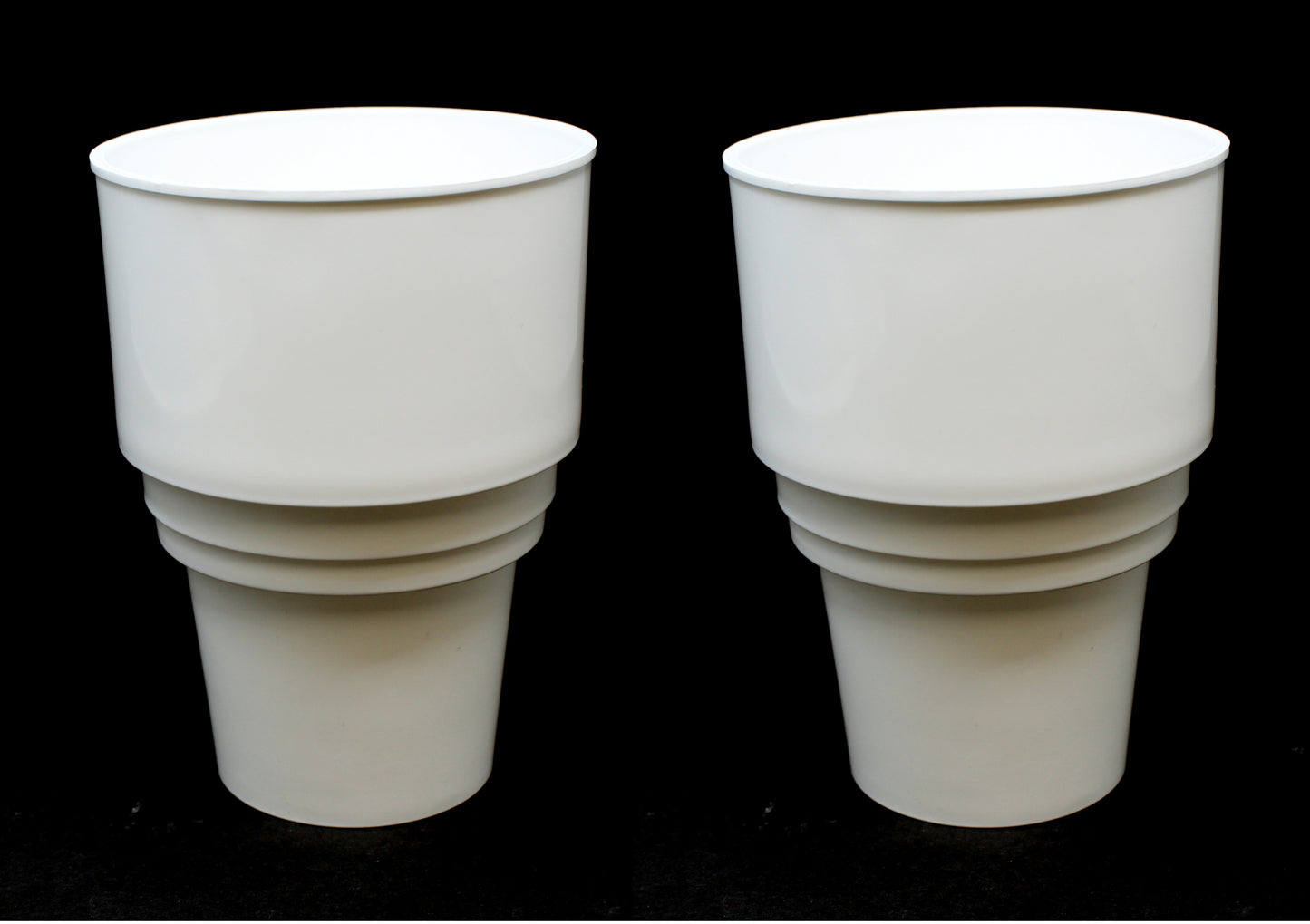 Universal Plastic Golf Cart Cup Holder Insert with Open Drain Bottom Replacement Drink Holder