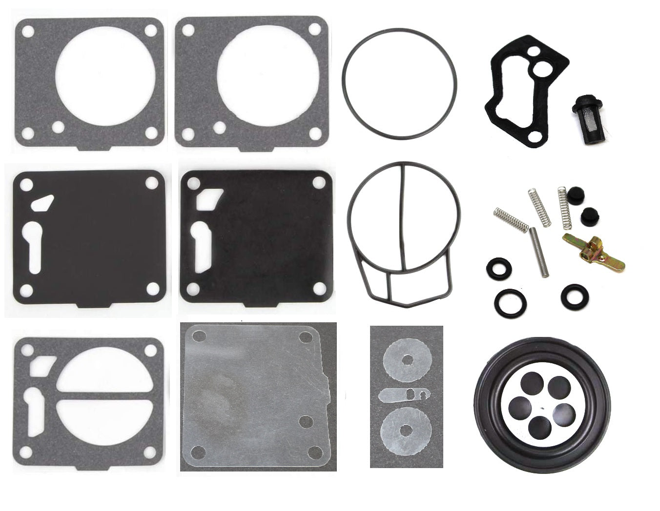 Yamaha Mikuni Triple Carb Rebuild Kit with Base Gasket 65U-13556-00-00 SUV Sv 1200 Gp Xl 1200 NPV Jetboat Exciter Twin Single 135 270