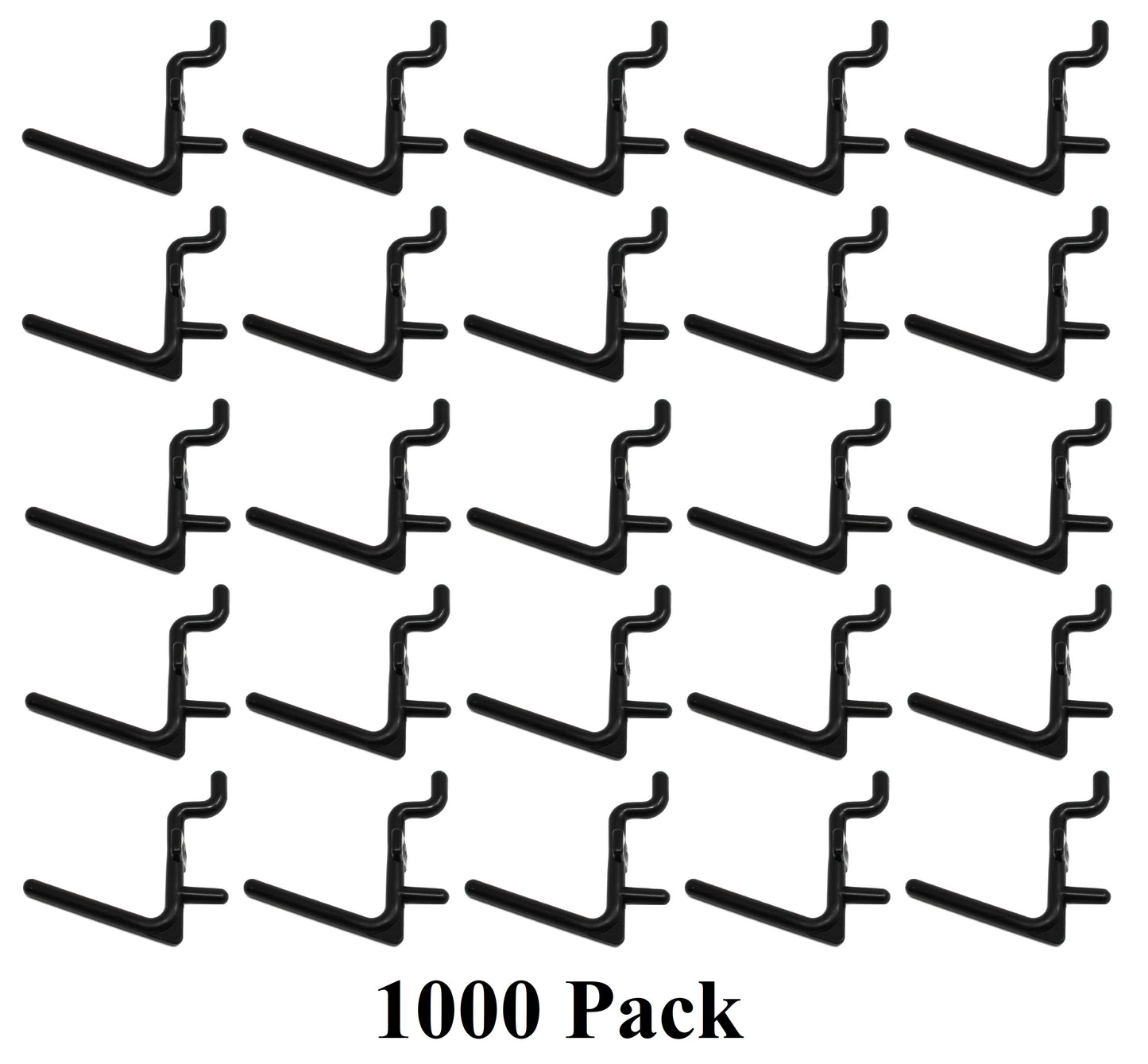 NON-Locking L Style Black Plastic Pegboard Hooks Plastic Pegboard Hooks - Crafts / Tools