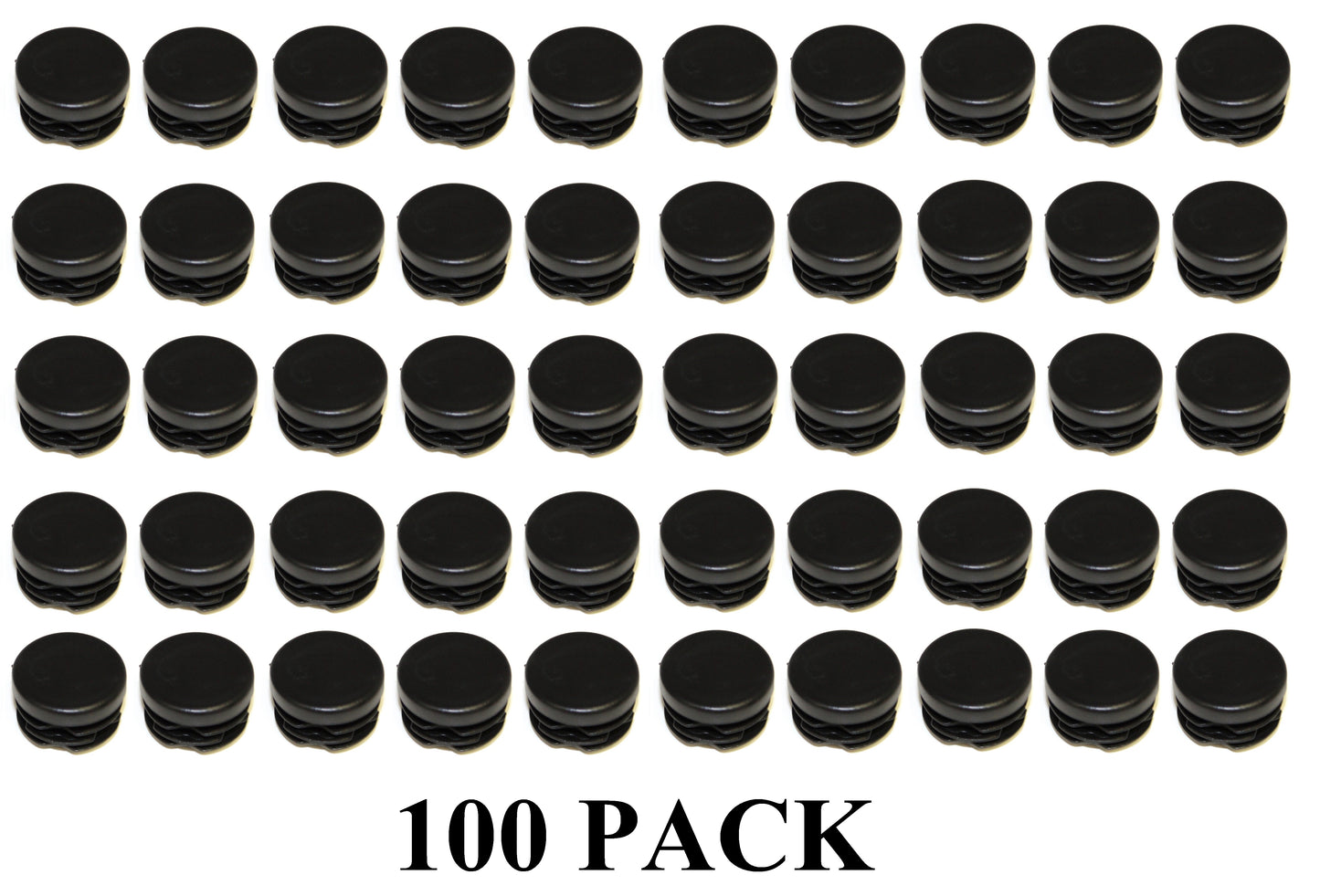 Tubing Caps 1" Round Black Plastic Tubing Hole Plug End Cap, 1 inch OD Tube Pipe Cover Plug