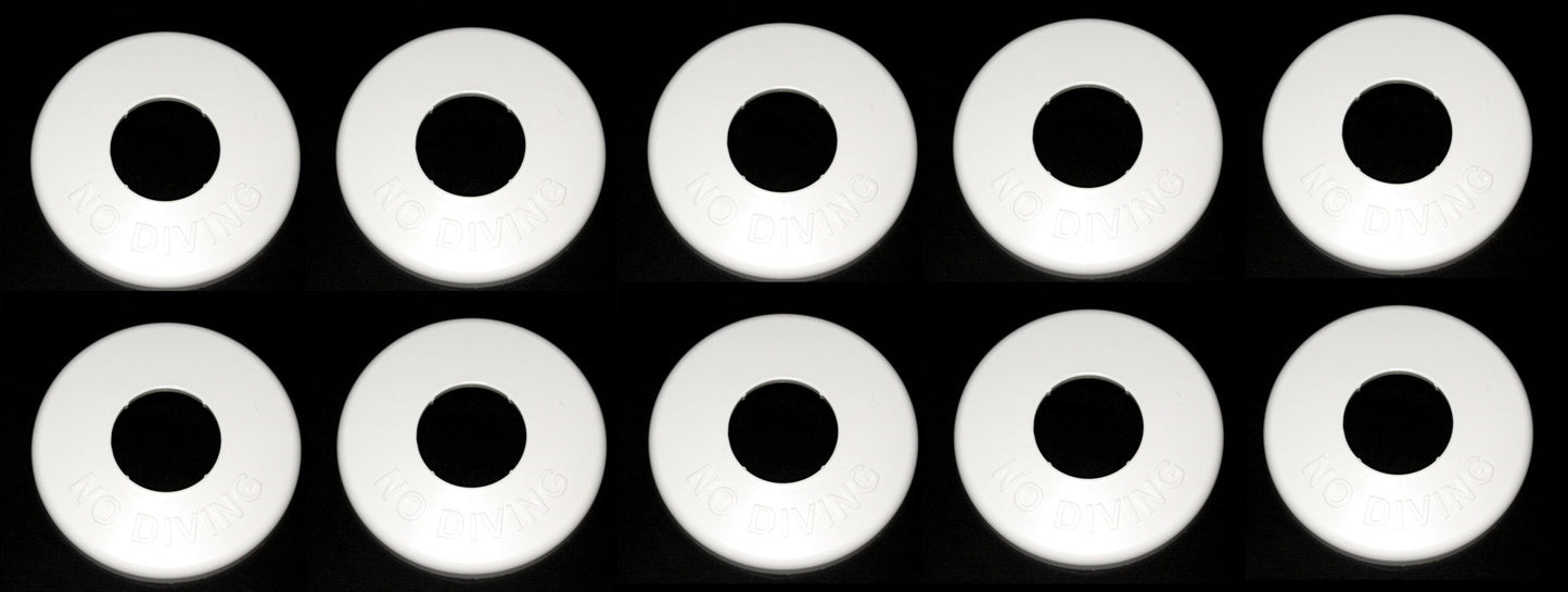 Pool & Spa Ladder, Hand Rail Escutcheon Plate Cover Replace Hayward SP1041 NO DIVING