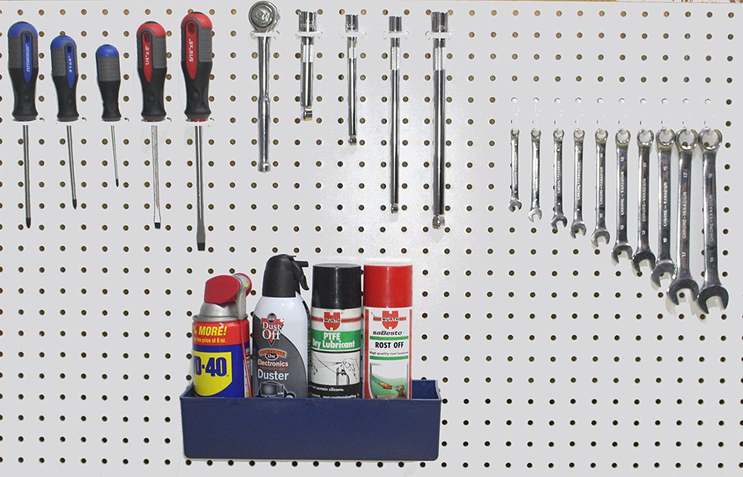 Heavy Duty Peg Board Storage Bin - Parts Storage Bins Hooks to Peg Tool Board Workbench Craft