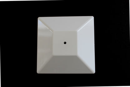 4x4 Nominal (3-5/8"x 3-5/8") White Plastic Fence Post Caps with Nail Hole