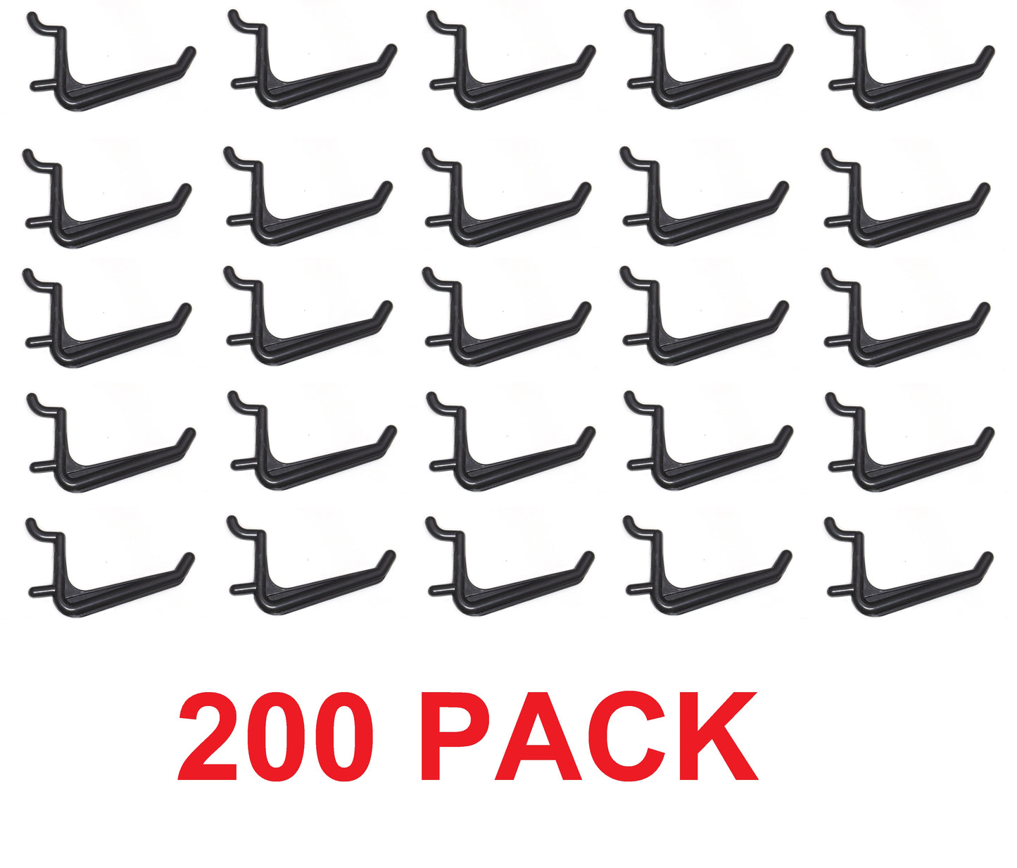 Jumbo Black Plastic Pegboard Hooks Garage / Tools / Storage / Organization / Jewelry / Crafts