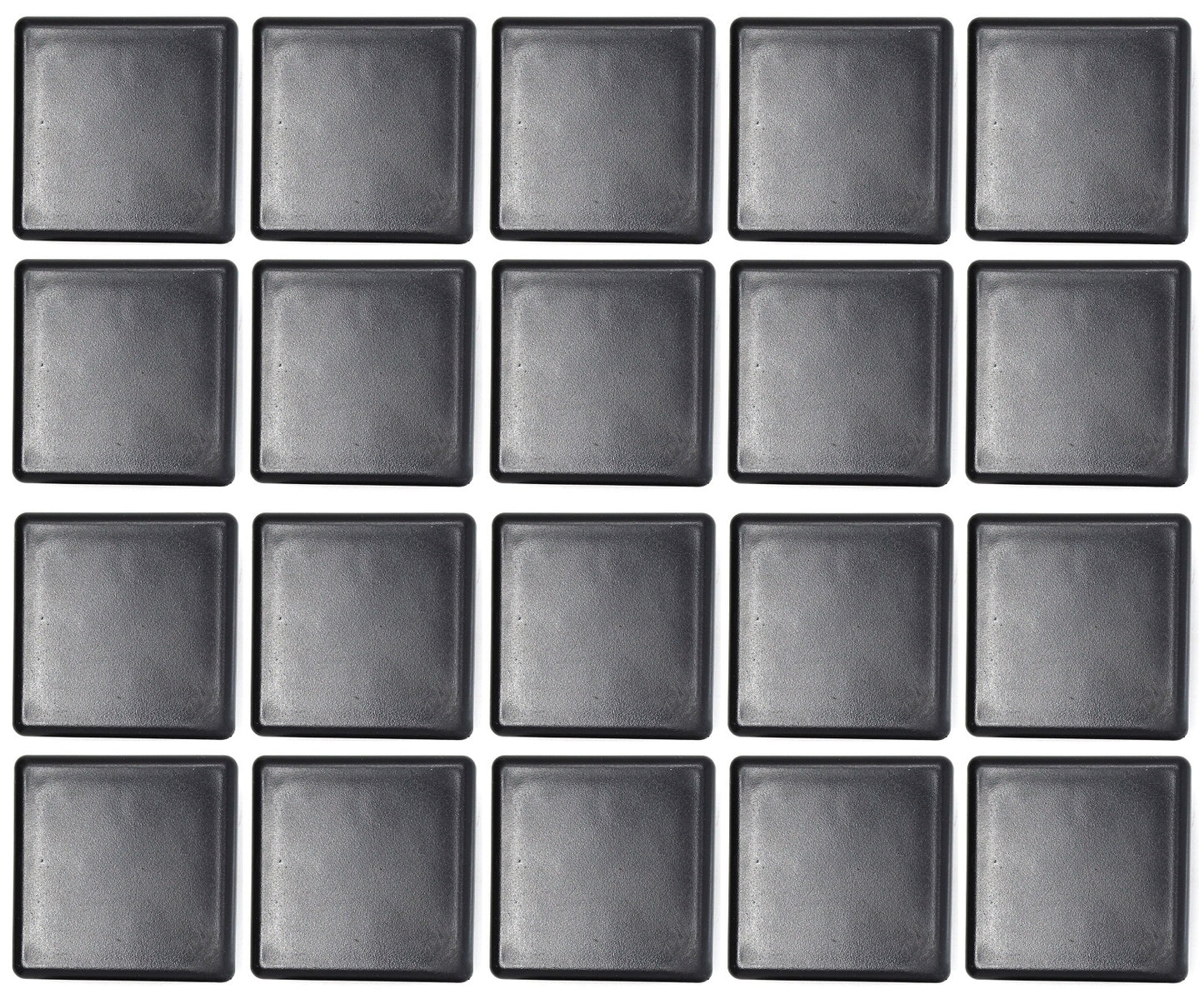 Tubing Caps 4" Square Black Plastic 4x4 inch, Finishing Plug, Pipe Tubing End Cap, Durable, Universal