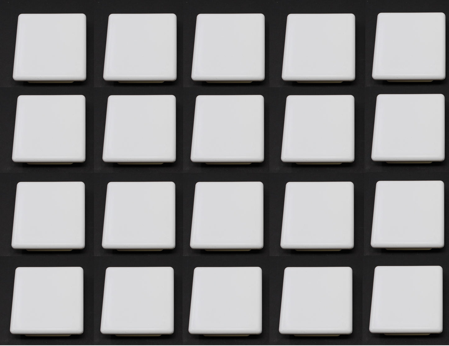 Tubing Caps 4" Square White Plastic 4x4 inch, Finishing Plug, Pipe Tubing End Cap, Durable, Universal