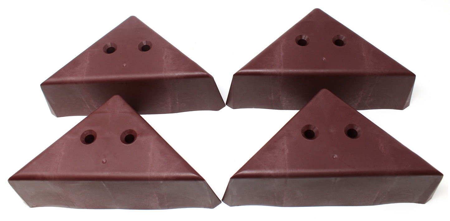3" Triangle Plastic Furniture Triangle Corner Legs - Sofa Couch Chair Ottoman