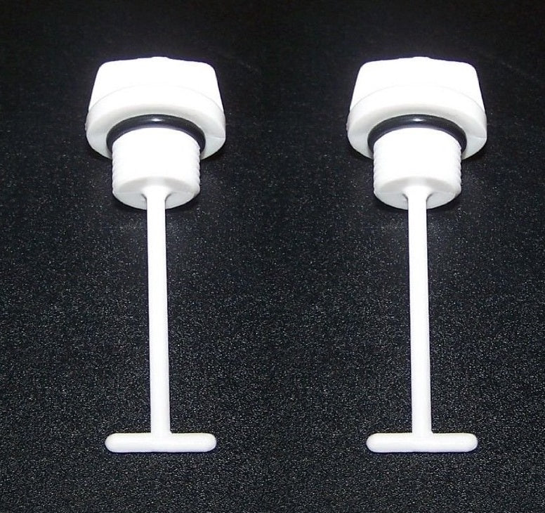 Aftermarket Kawasaki Jet Ski Black Gas Cap & White Drain Plug Kit OEM # 51049-3001 & 92066-3783-8U