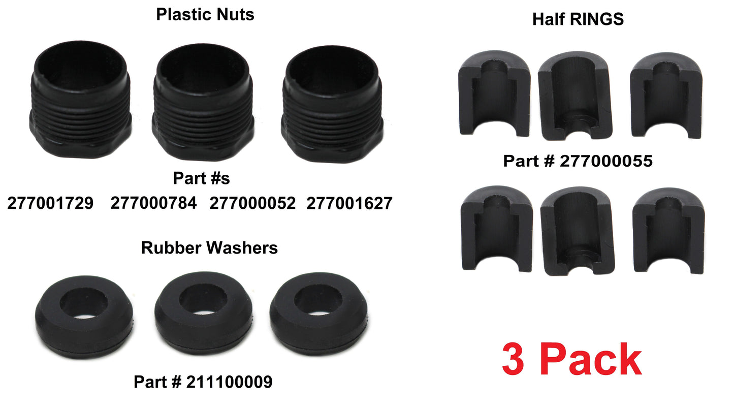Aftermarket SeaDoo Steering Reverse Cable Plastic Lock Nut Kit 277001729 277000055 211100009