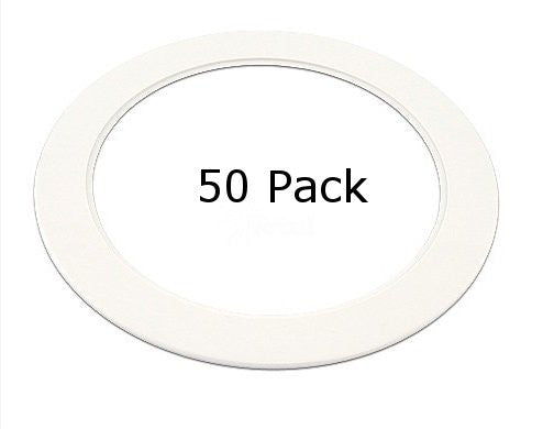 Plastic White Light Trim Ring Recessed Can 6" Inch Over Size Oversized Lighting Fixture