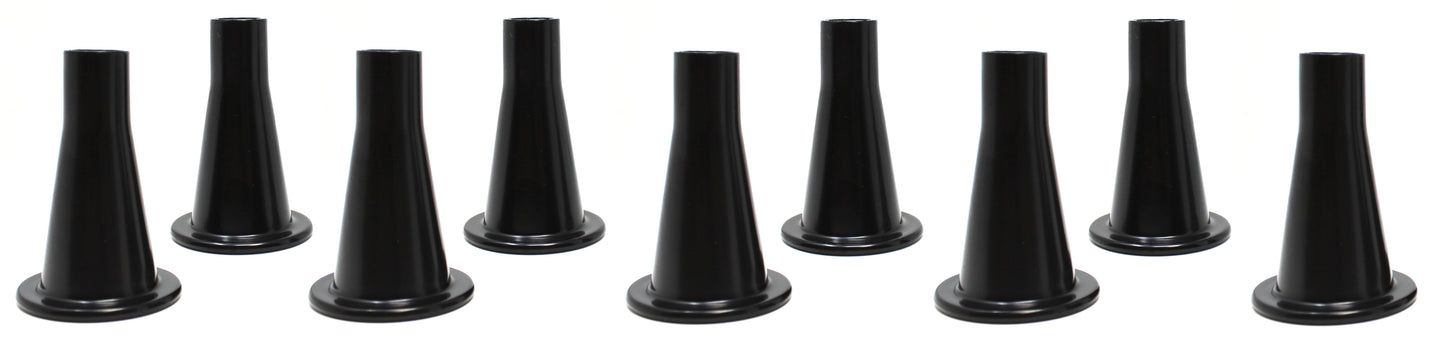 Black Plastic 3-5/8" Bed Frame Replacement Feet / Glide Legs - Pick your Quantity - 4, 6 or 9