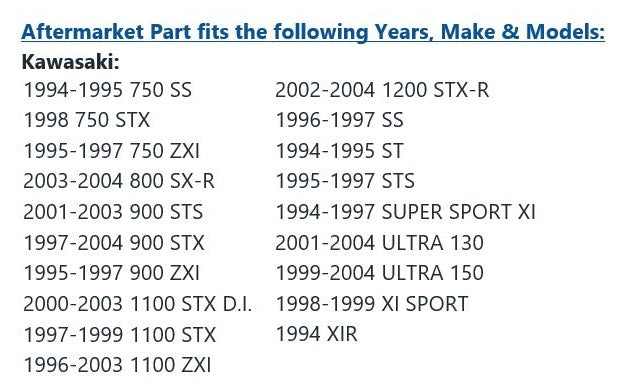 Aftermarket Kawasaki Drain Plug White OEM Part # 92066-3783-8U Compatible with Kawasaki