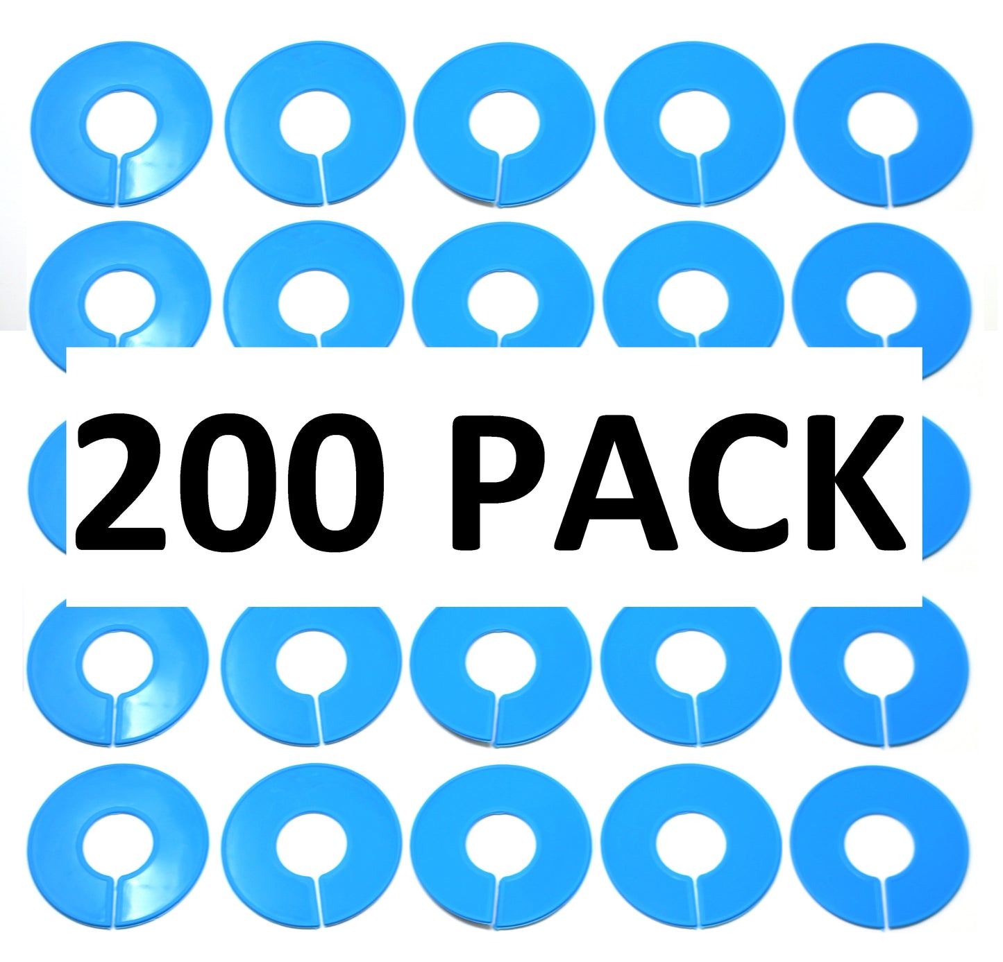 Blue Round Plastic Blank Rack Size Dividers for round & square rods - Multi-Pack