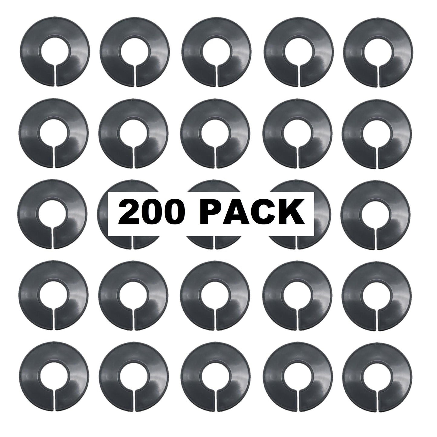 Grey Round Plastic Blank Rack Size Dividers for round & square rods - Multi-Pack