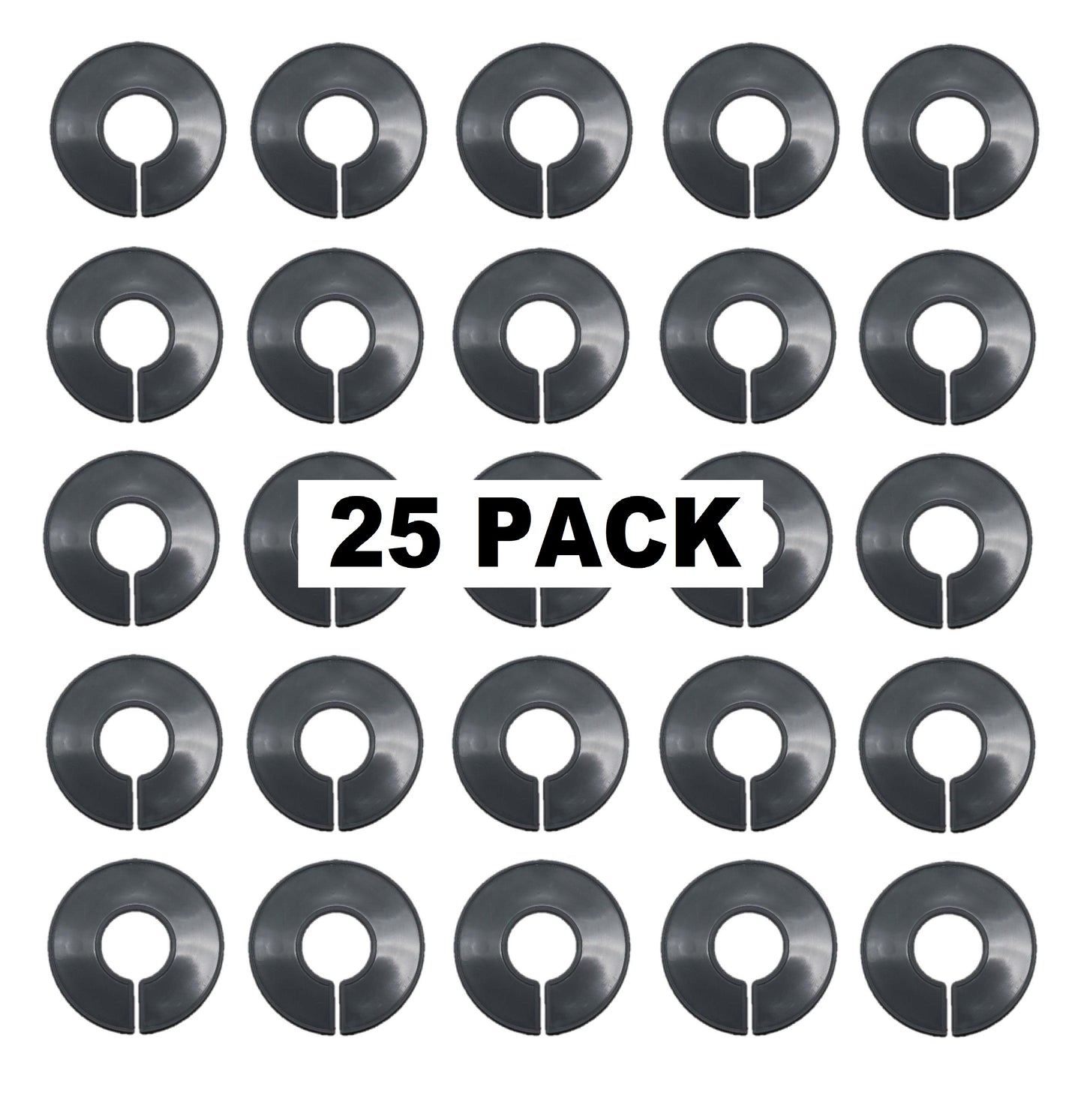 Grey Round Plastic Blank Rack Size Dividers for round & square rods - Multi-Pack