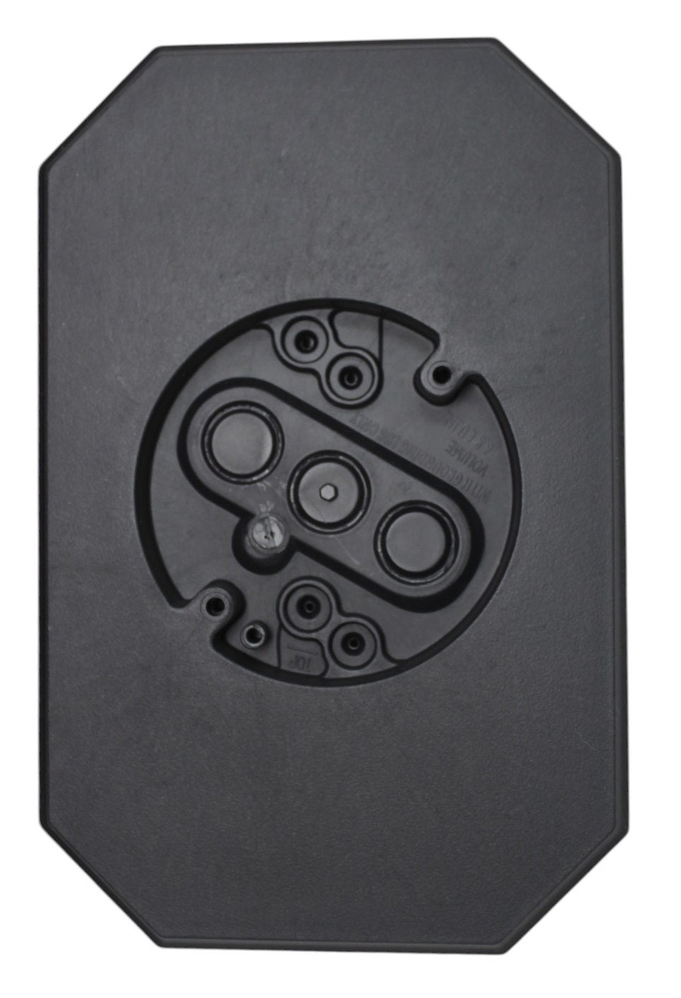 4" Vinyl Rectangle Siding Mount Block Plate with 1/2" Double Lap Groove - White or Black