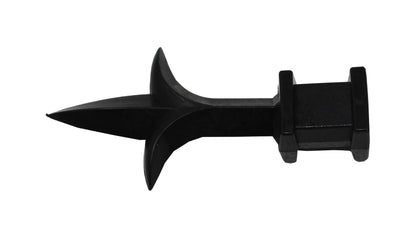 Black Plastic 1/2" Trident Spear Finial Fence Topper for Wrought Iron Picket Fence 0.5" posts