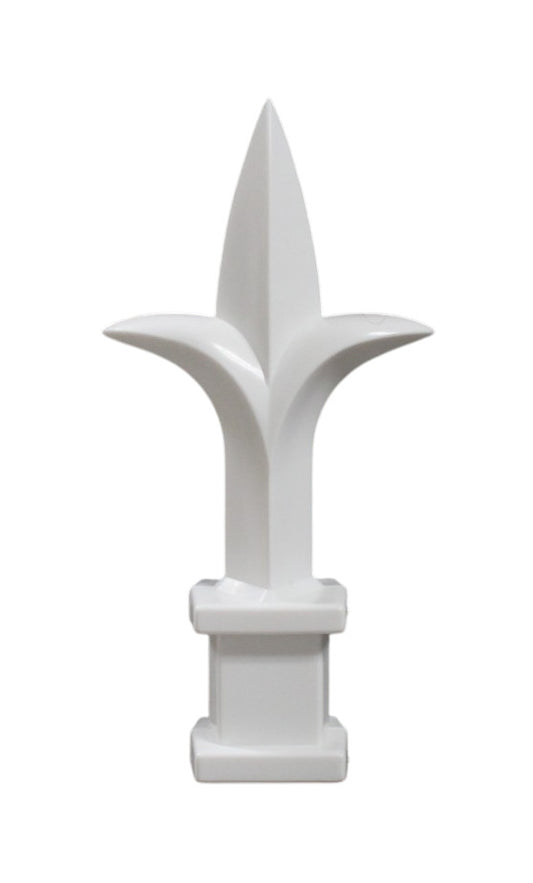White Plastic 1/2" Trident Spear Finial Fence Topper for Wrought Iron Picket Fence 0.5" posts (Copy)