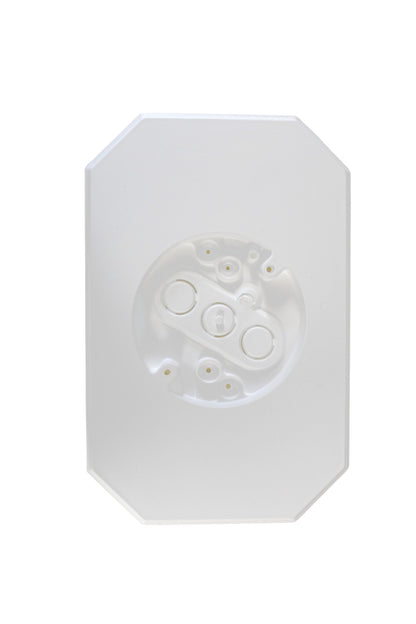 4" Vinyl Rectangle Siding Mount Block Plate with 1/2" Double Lap Groove - White or Black