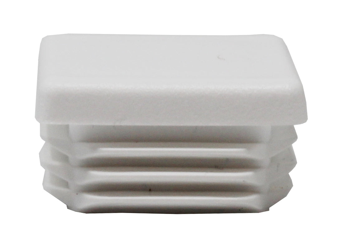 Tubing Caps 11/4" Square White Plastic Tubing Caps, Finishing Plug, P